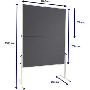 Produktbild für Moderationstafel Franken X-tra!Line CC-UMTF-G12 mit Standfüßen