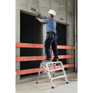 Produktbild für Klapptritt MUNK 50007, mit nivello-Leiterfüße aus Aluminium