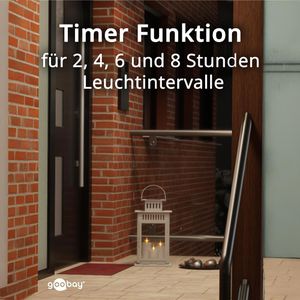 Produktbild für LED-Kerze Goobay 64786, outdoor, weiß