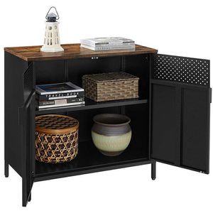 Produktbild für Kommode Vasagle LSC102B01, schwarz, industrial