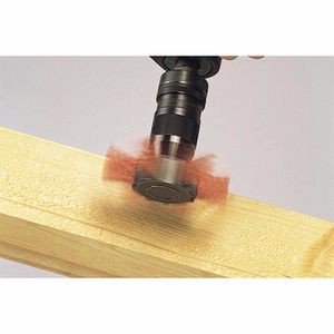 Produktbild für Drahtbürste Wolfcraft 1512000 gewellt Fächerbürste