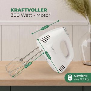 Produktbild für Handmixer Clatronic HM 3524, weiß, 5 Geschwindigkeiten