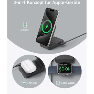 Produktbild für Ladestation Anker 3in1 MagGo faltbar