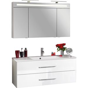 Waschtisch Fackelmann B.clever, mit Spiegelschrank, weiß