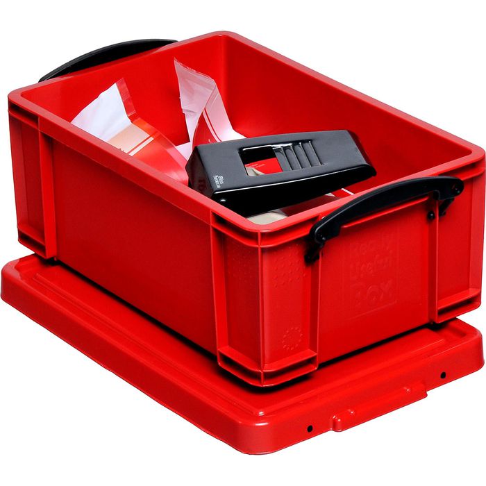 Really-Useful-Box Aufbewahrungsbox 19BK, 19Liter, mit Deckel, Kunststoff,  schwarz, 40 x 26 x 29cm – Böttcher AG