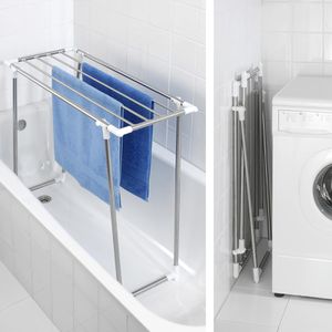 Produktbild für Wäscheständer Wenko Profi Single Edelstahl, silber