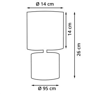 Produktbild für Tischlampe Lucide Greasby, beige mit E14-Fassung