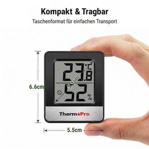 Produktbild für Thermo-Hygrometer ThermoPro TP-49 B, mit LC-Display, digital