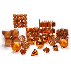 Produktbild für Weihnachtskugeln BRUBAKER 8000.10, orange