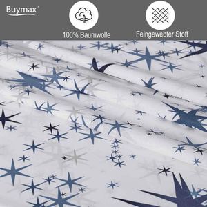 Produktbild für Bettwäsche Buymax Etoiles, weiß, Renforcé