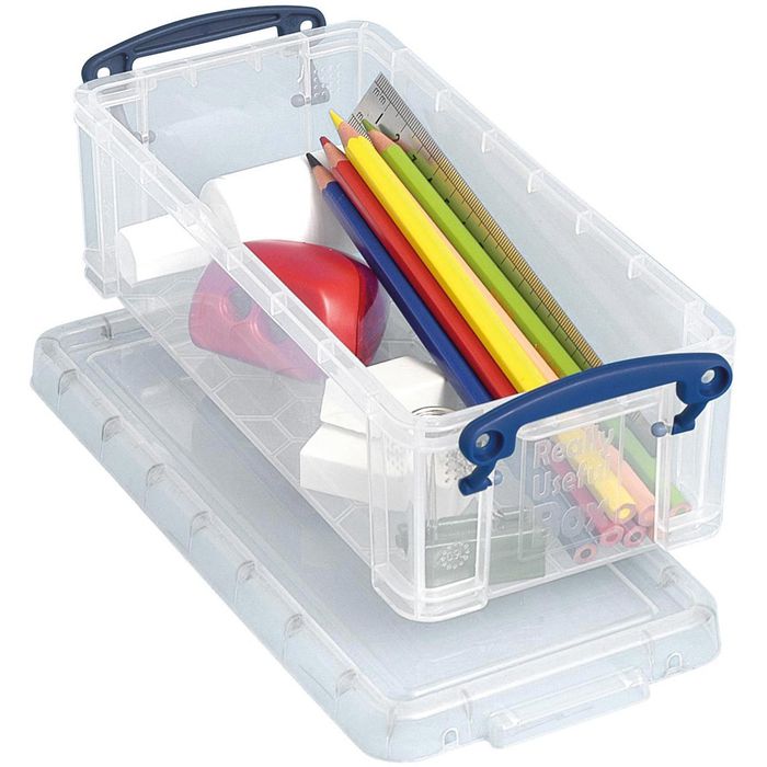 Really-Useful-Box Aufbewahrungsbox 0.9C, 0,9L, mit Deckel, Kunststoff, 22 x  10 x 7cm – Böttcher AG