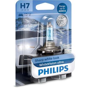 Philips Auto-Lampe WhiteVision ultra 12972WVUB1, H7, 12V, Scheinwerferlampe  – Böttcher AG