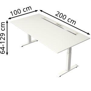 Produktbild für Schreibtisch Kerkmann Move boost 4, weiß / weiß
