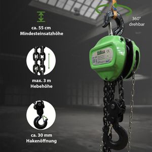 Produktbild für Kettenzug Trutzholm Profi, 41492, Triangel Flaschenzug