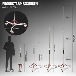Produktbild für Stativ Neewer SC305AW, Höhe bis 305 cm