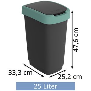 Produktbild für Mülleimer Rotho Twist 1754405092, grün