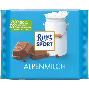 Tafelschokolade Ritter-Sport Alpenmilch