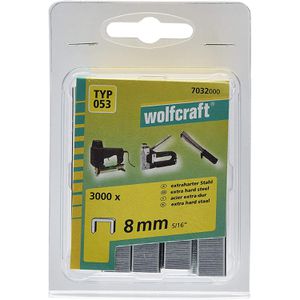 Produktbild für Tackerklammern Wolfcraft 7032000, extra hart, 8mm