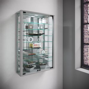 Produktbild für Glasvitrine VCM Vitrosa Mini, mit Spiegelrückwand, hängend