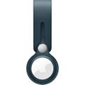 Airtag-Schlüsselanhänger Apple Schlaufe Echt Leder, baltischblau