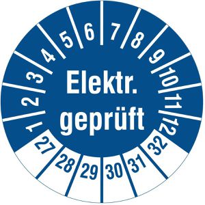 Prüfplaketten Böttcher-AG Elektr. geprüft
