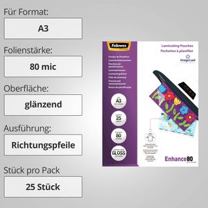 Produktbild für Laminierfolien Fellowes 53964 ImageLast, DIN A3