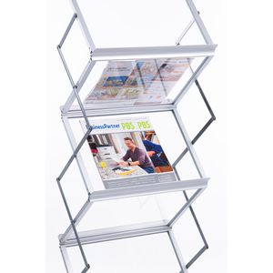 Produktbild für Prospekthalter Böttcher-AG mit Koffer, silber