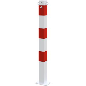 Produktbild für Absperrpfosten Schake 470PB/2, 2 Ösen, rot/weiß, aus Metall