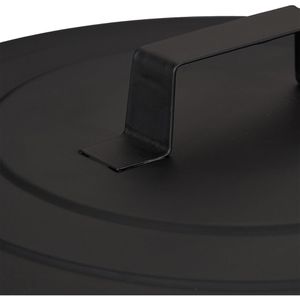 Produktbild für Ascheeimer Relaxdays 10030691, schwarz, mit Deckel