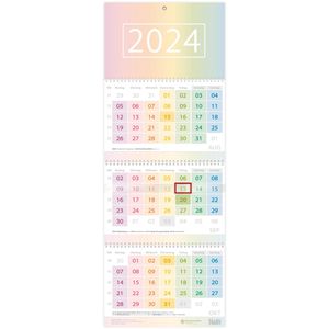 3-Monatskalender Häfft Rainbow, Jahr 2023