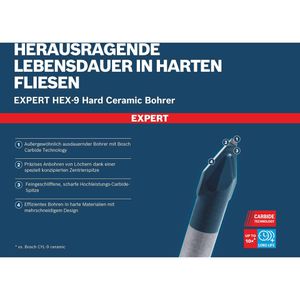 Produktbild für Bohrer Bosch Expert HEX-9 Hard Ceramic