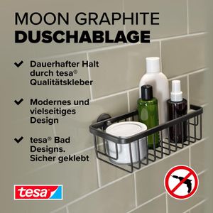 Produktbild für Duschablage Tesa Moon Graphite 40596, graphit