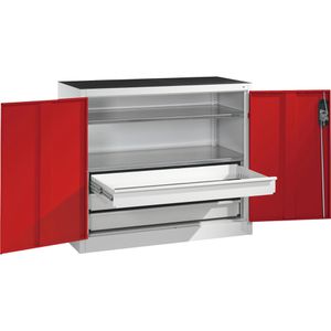 Produktbild für Werkzeugschrank CP-Möbel 8831-5035, aus Metall, grau / rot