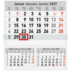 Produktbild für 5-Monatskalender Brunnen 1070281007, mit Ferienübersicht, 2027