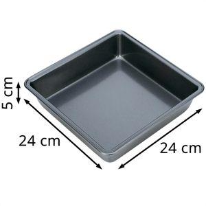 Produktbild für Backblech Tescoma DELICIA quadratisch, schwarz, aus Edelstahl
