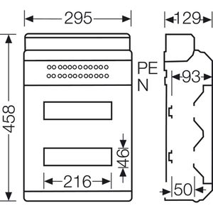 Produktbild für Sicherungskasten Hensel KV 2524, IP54 für Feuchtraum