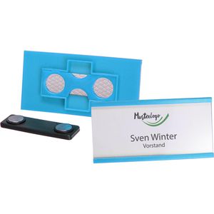 Böttcher-AG Namensschilder Business, 74 x 34 mm, mit Magnet, hellblau, 10 Stück , 10 Stück
