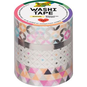 Washi-Tape Folia 26417 Hotfoil, mit Glanzeffekt, silber