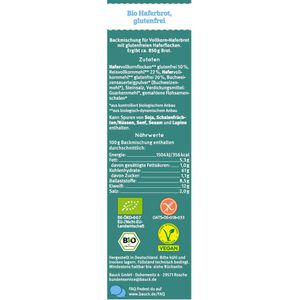 Produktbild für Brotbackmischung Bauckhof Haferbrot demeter, BIO