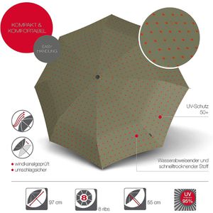 Produktbild für Regenschirm Knirps T.200 M Duomatic, sand UV, sturmfest