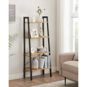 Produktbild für Bücherregal Vasagle LLS044B05, schwarz / honig-braun