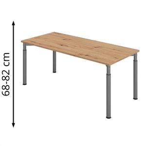 Schreibtisch Hammerbacher Y-Serie, asteiche / graphit