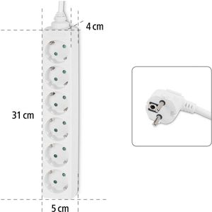 Produktbild für Steckdosenleiste Hama 30383, mit 1,4m Kabel