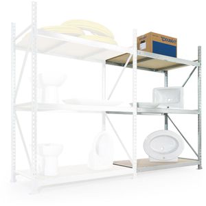 Produktbild für Anbauregal META-Regalbau 20051249, 3 Metallböden