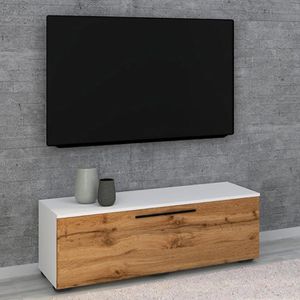 Produktbild für Lowboard VCM Arila S, aus Holz, weiß / honig eiche