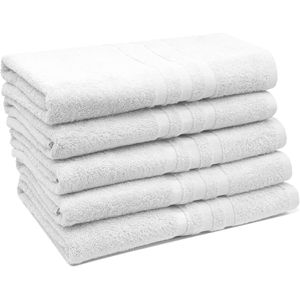 Handtuch Zollner Amalfi W Set, weiß, 100 x 150 cm