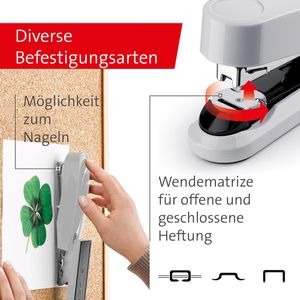 Produktbild für Heftgerät Novus B4FC, 020-1467, inkl. 200 Heftklammern