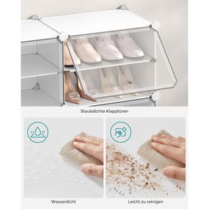 Produktbild für Schuhregal Songmics LPC034W01, aus Kunststoff