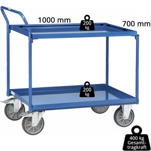 Produktbild für Tischwagen Fetra 4922, aus Metall