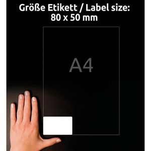 Produktbild für Namensetiketten Zweckform J4785-20, weiß